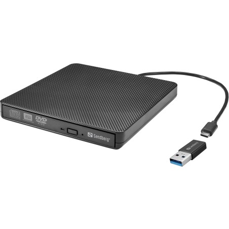 "Sandberg USB-CA DVD Drive - High-Speed, Reliable, and Portable Optical Drive (Item No: 136-62)"